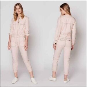 Joie Cotton Utility Jumpsuit Size 2 Neutral Pink Safari Minimalist Kikuna Small